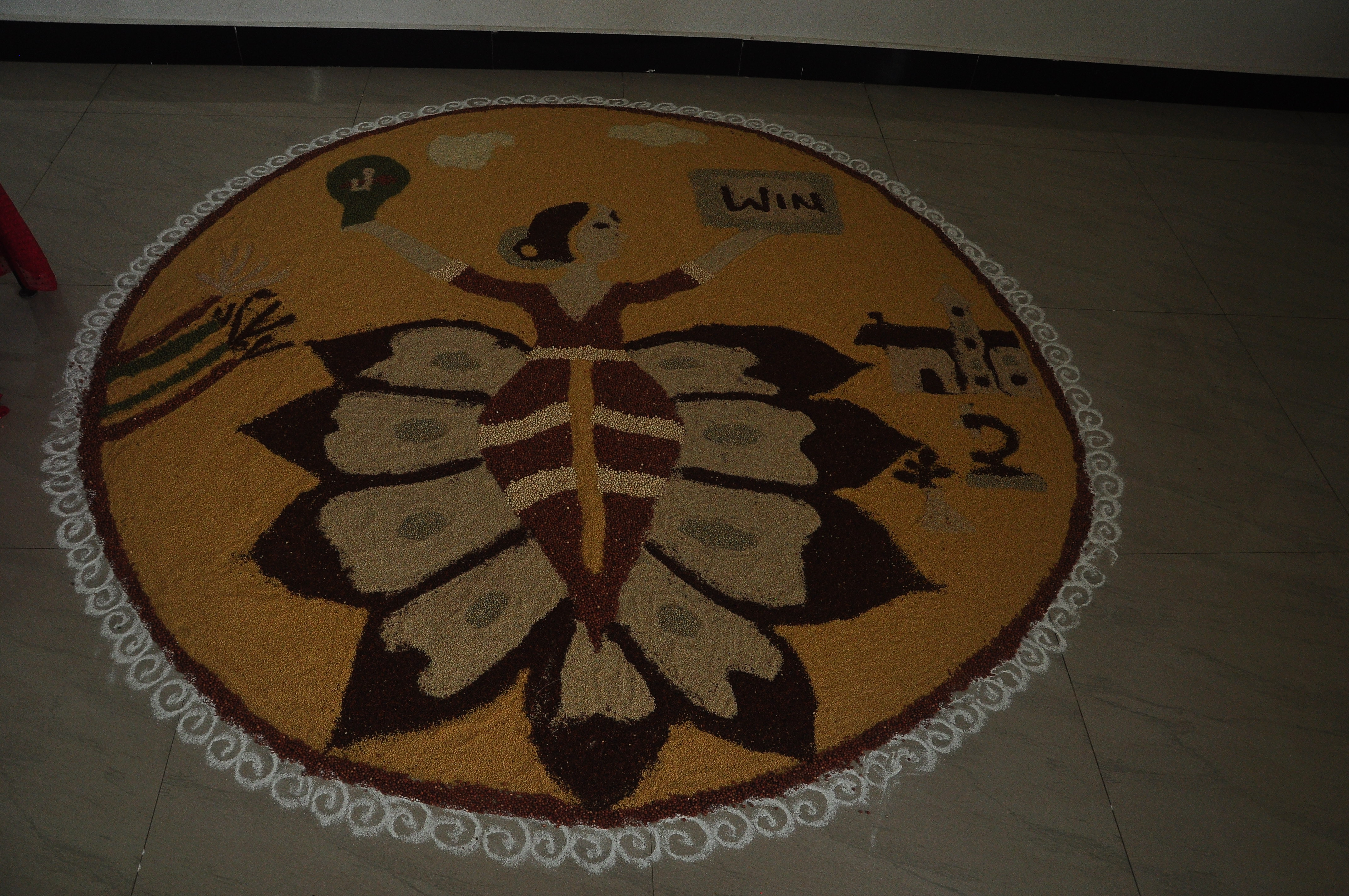 Millet Welcome Rangoli